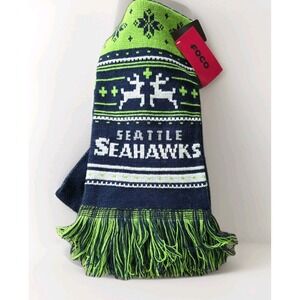 NFL Seattle Seahawks Wordmark Ugly Sweater winter scarf FOCOUSA